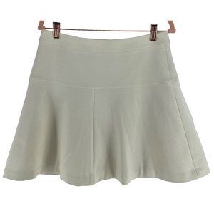 Banana Republic Women's Size 8 Cream A-Line Pleated Mini Skirt